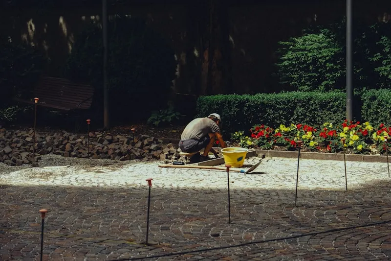 Garden landscaping work