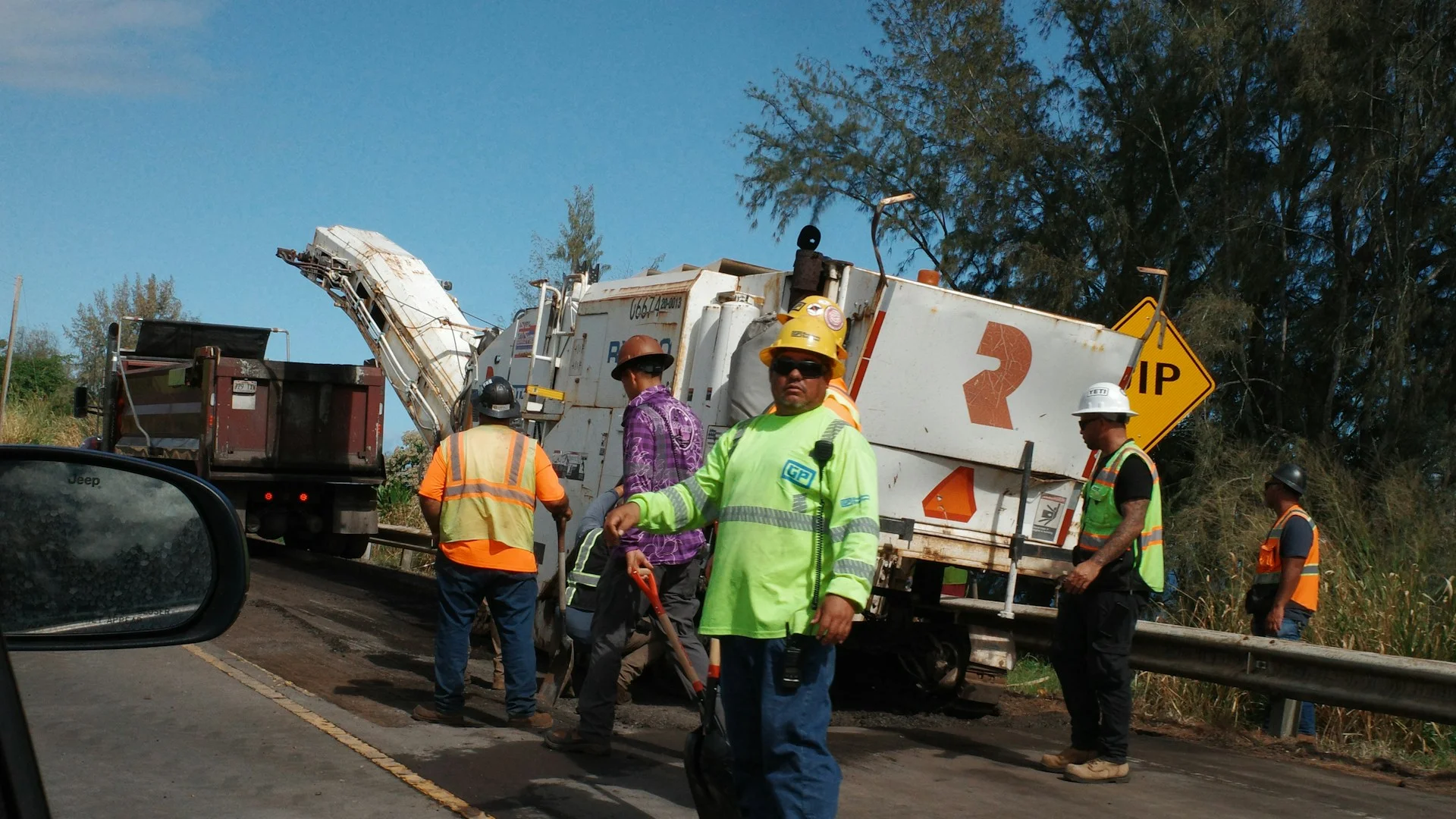 Road construction and maintenance work