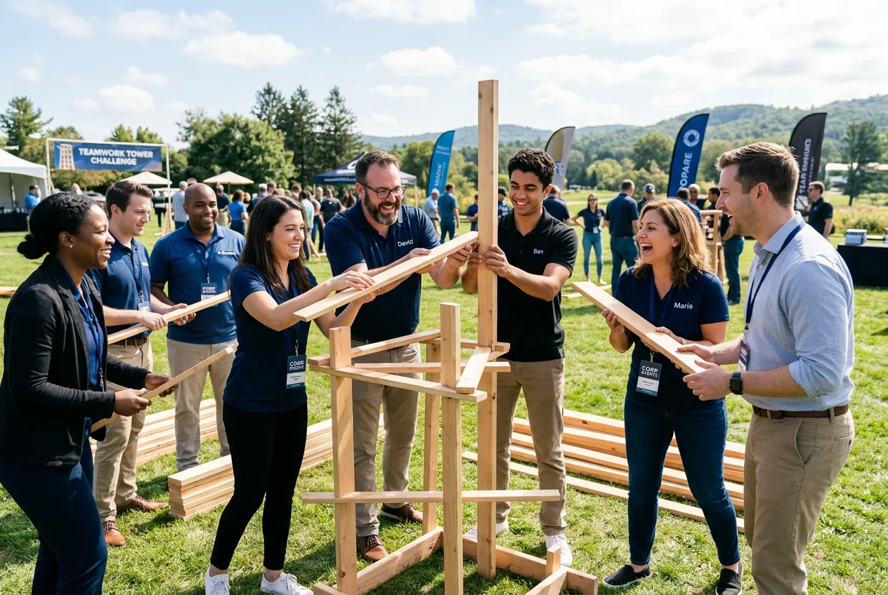 Corporate team outdoor activity