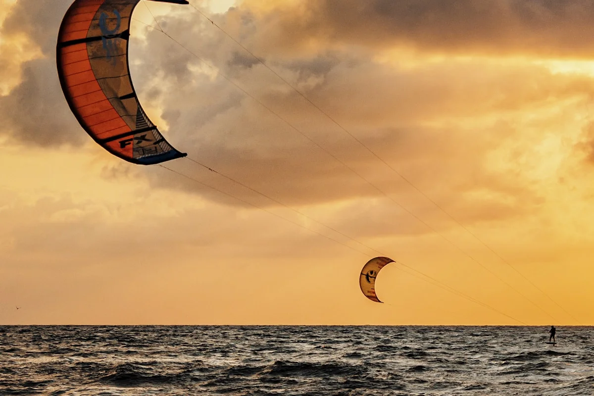 Kite surfing lesson