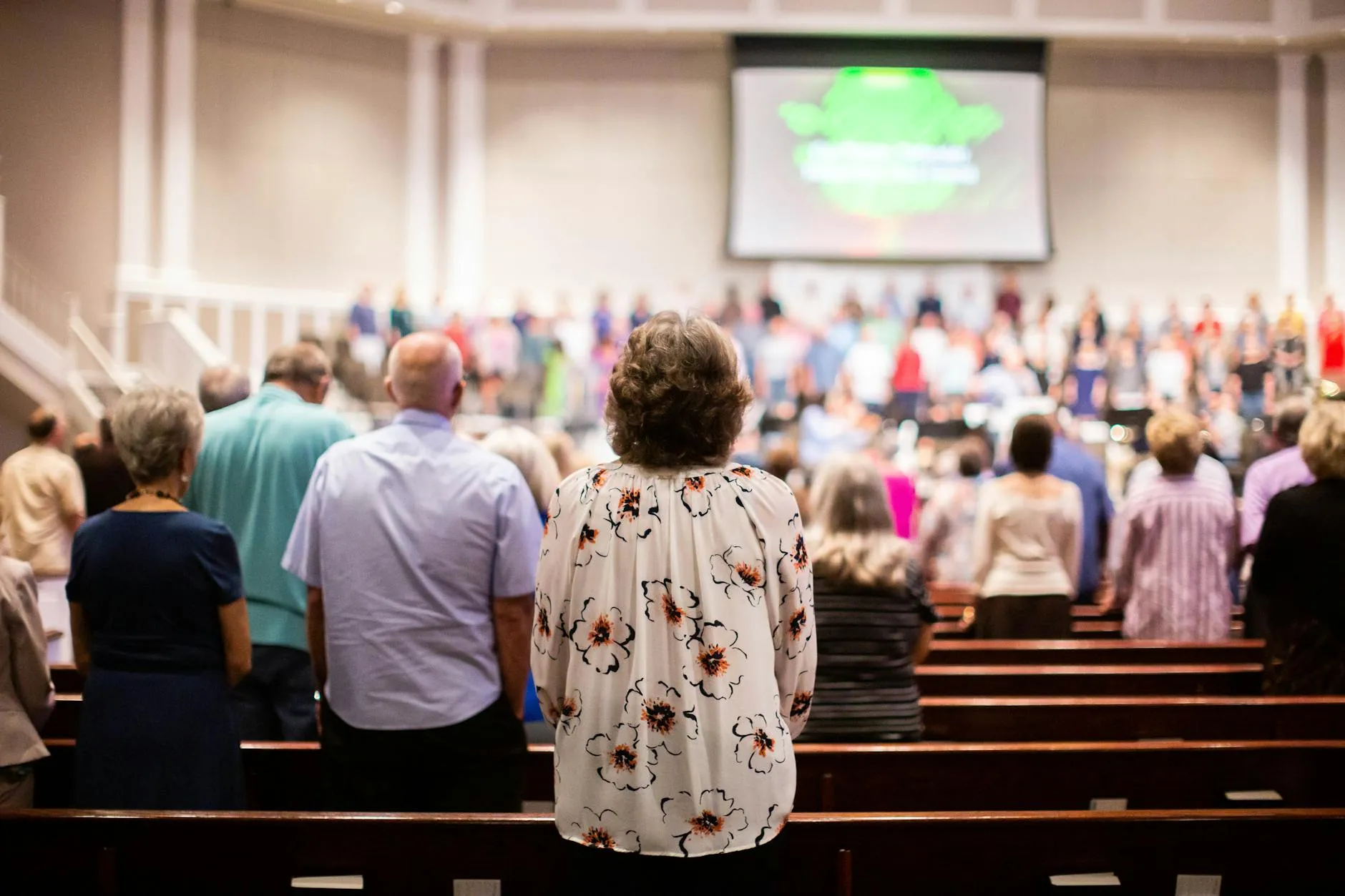 Worship service congregation