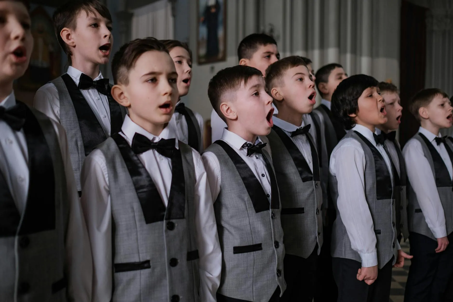 School choir performing at concert