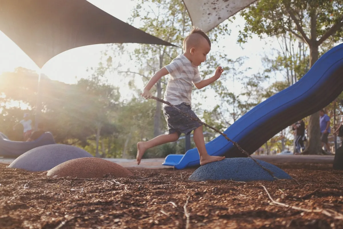 Children playing on school playground