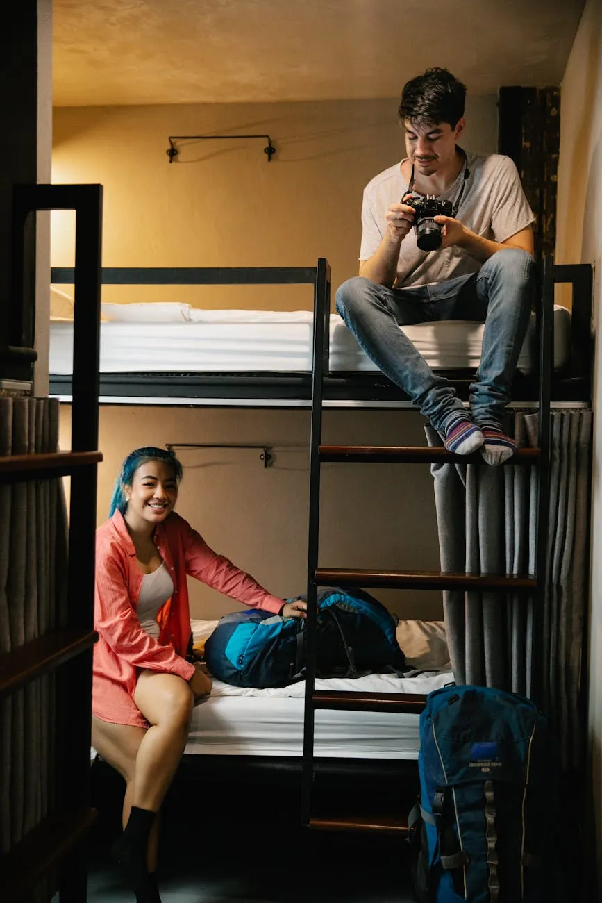 Students in hostel common room