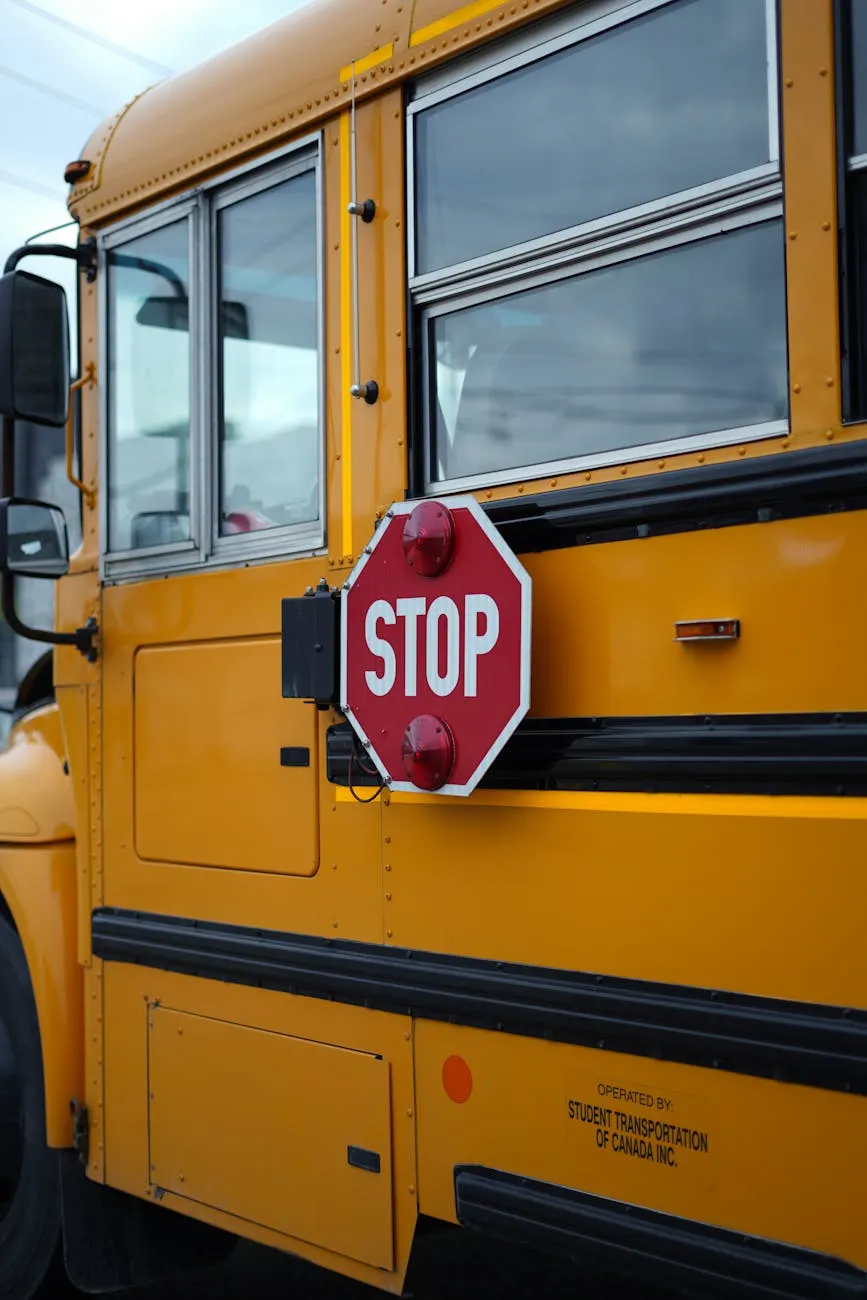 School bus with safety features