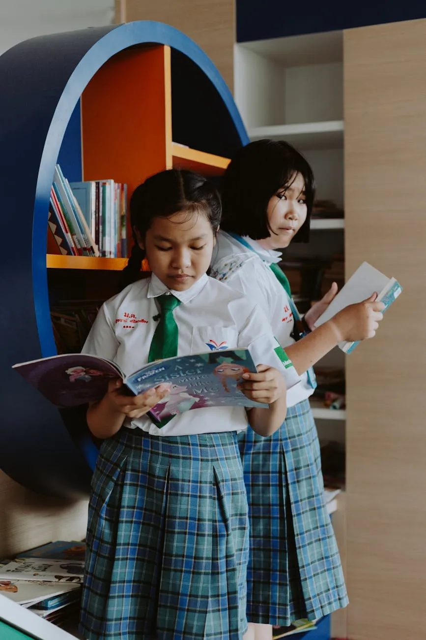 Well-organised school library space