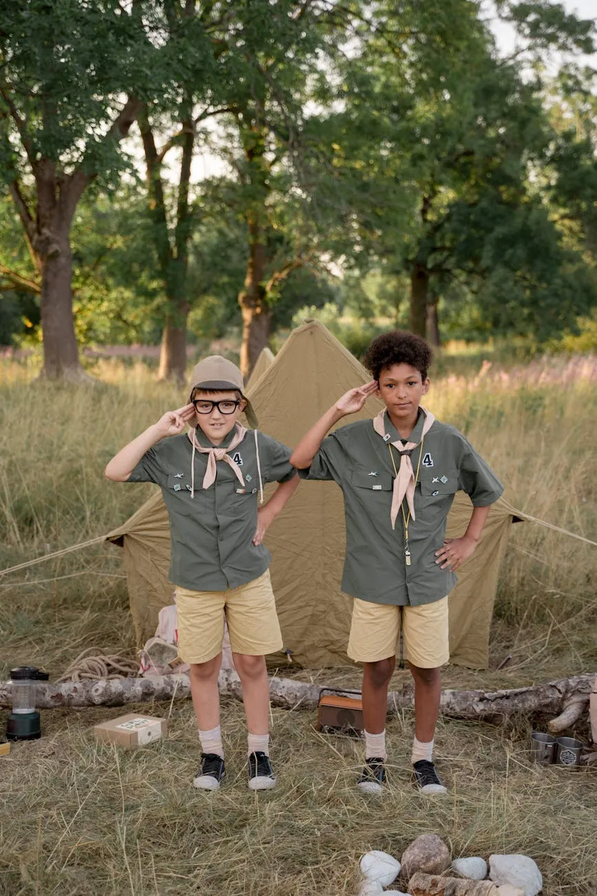 Scout camping overnight adventure