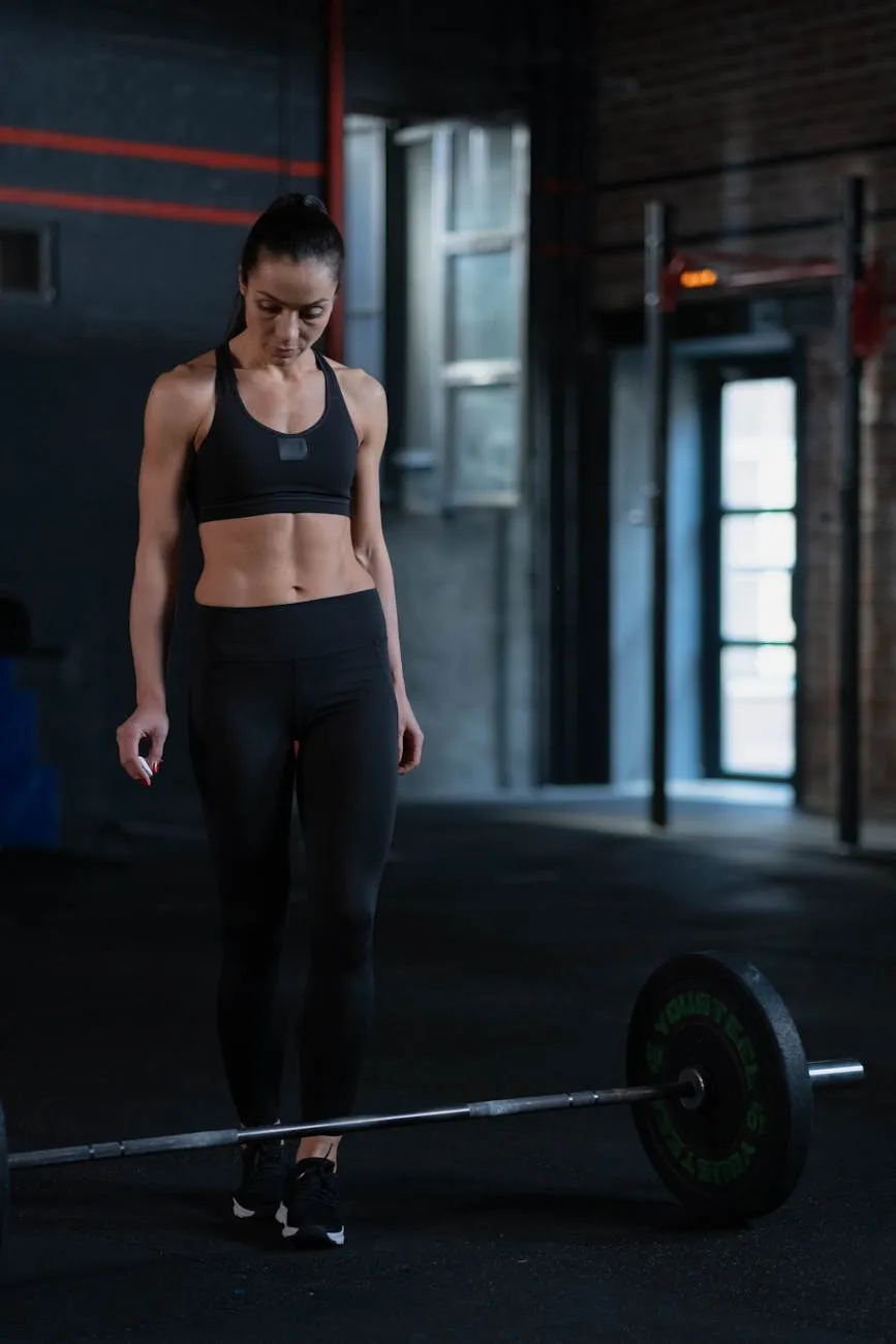 Athlete preparing for weightlifting