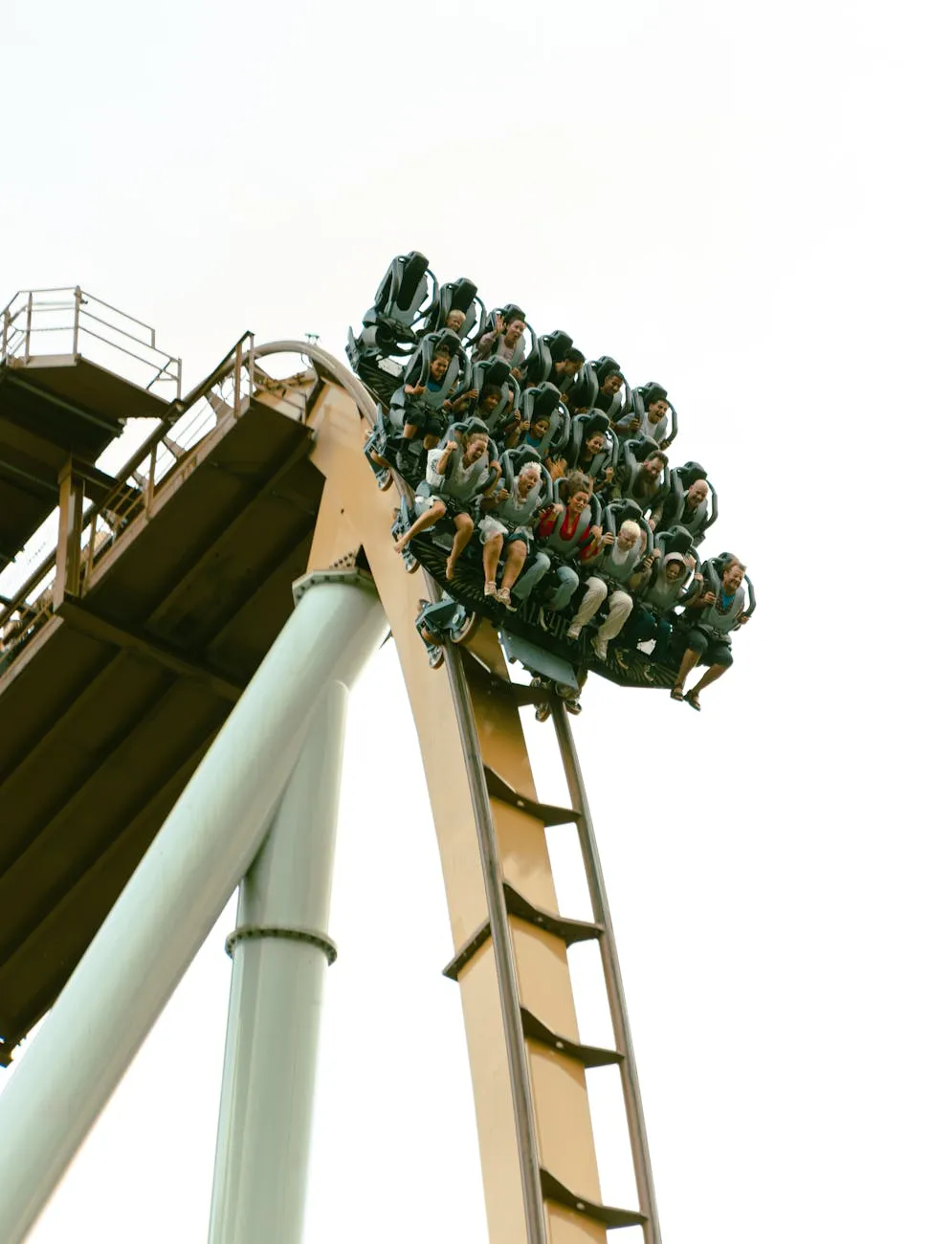 Youth group at amusement park