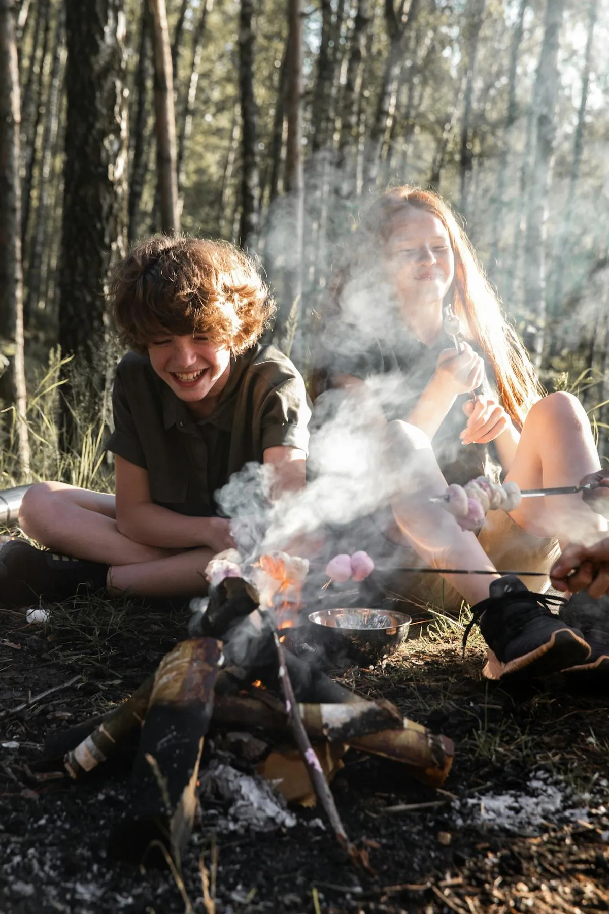 Youth group bonfire celebration