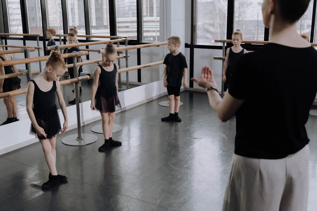 Youth dance class in progress