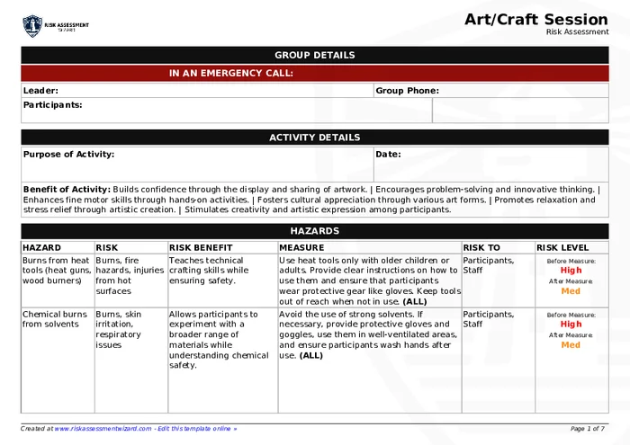 Preview of Art/Craft Session