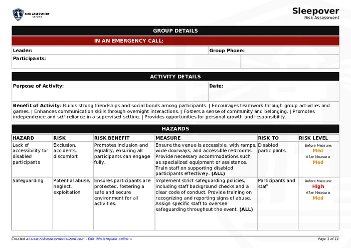 Preview of Sleepover