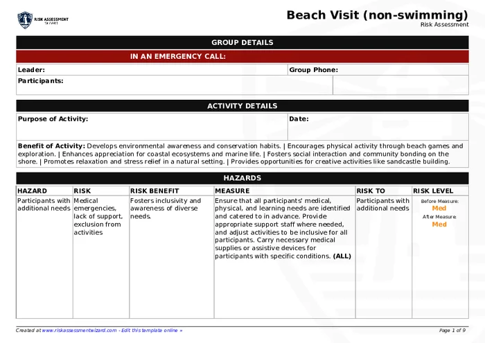 Preview of Beach Visit (non-swimming)