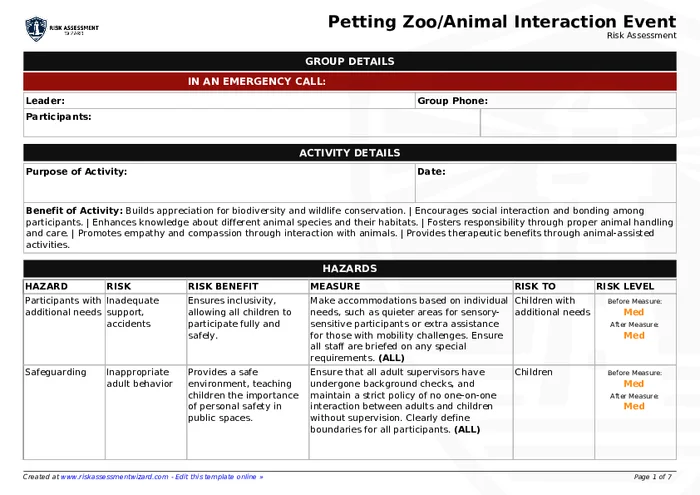 Preview of Petting Zoo/Animal Interaction Event