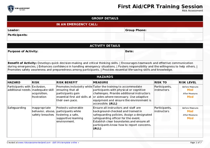 Preview of First Aid/CPR Training Session