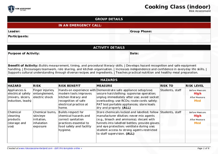 Preview of Cooking Class (indoor)