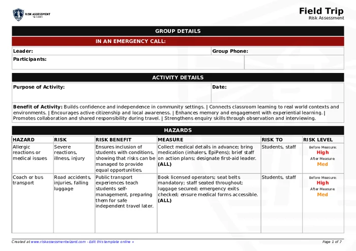 Preview of Field Trip