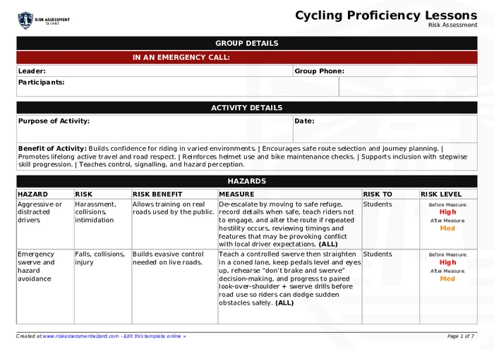 Preview of Cycling Proficiency Lessons