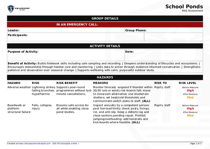 Preview of School Ponds