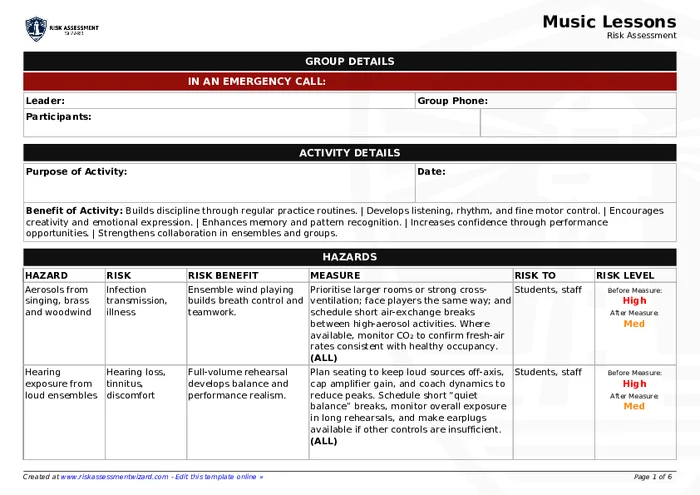 Preview of Music Lessons