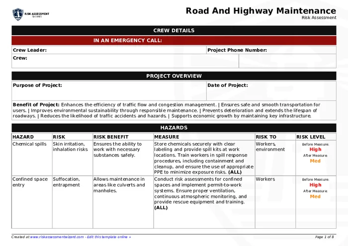 Preview of Road and Highway Maintenance