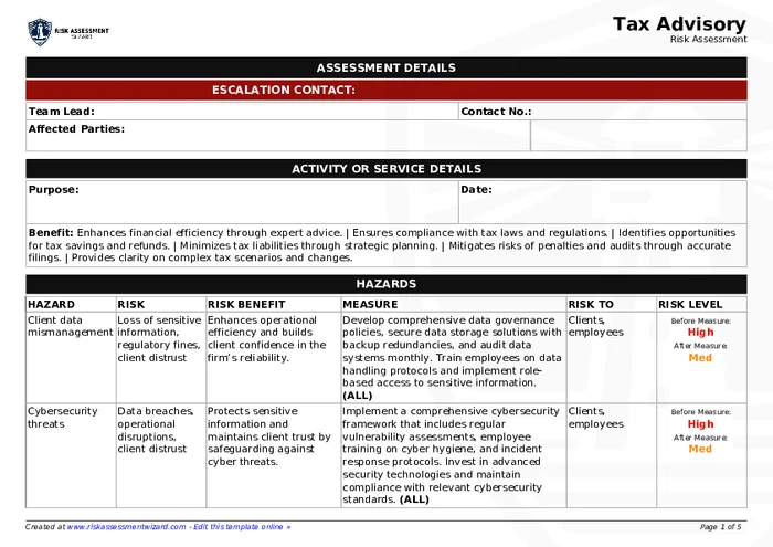 Preview of Tax Advisory