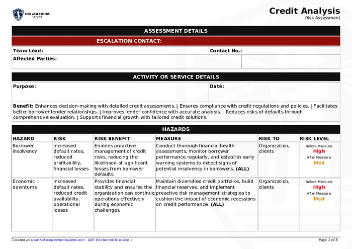 Preview of Credit Analysis