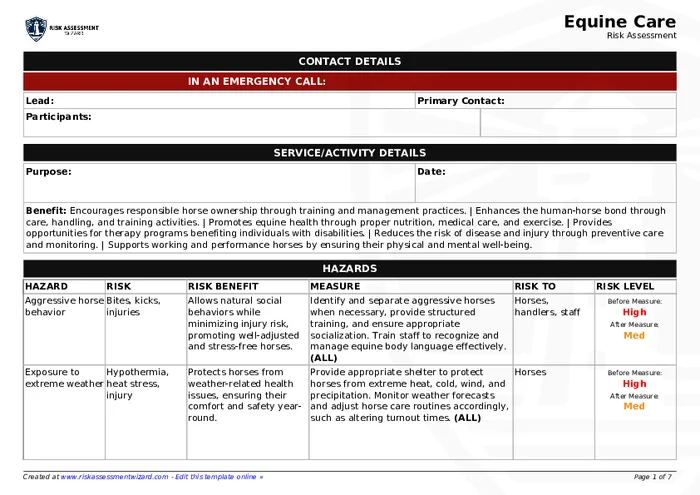 Preview of Equine Care