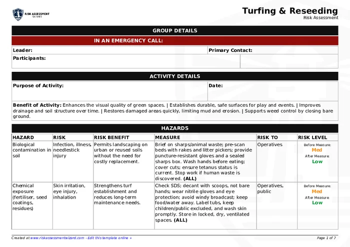 Preview of Turfing & Reseeding