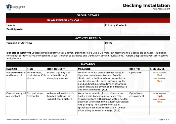 Preview of Decking Installation