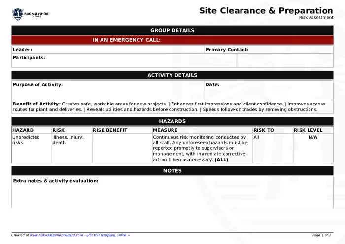 Preview of Site Clearance & Preparation