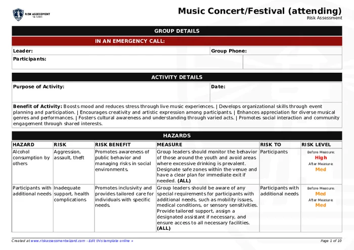 Preview of Music Concert/Festival (attending)