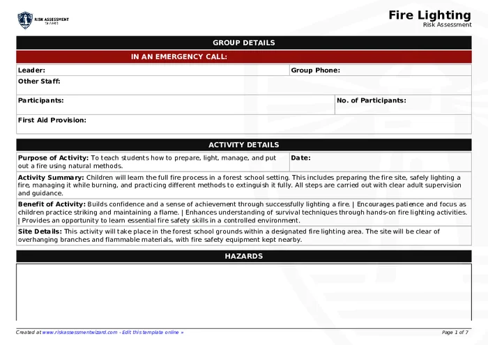 Preview of Fire Lighting